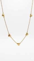 Elegant Titanium Steel Gold Plated Necklace For Women Non-fading Light Luxury Niche Geometric Heart Pearl Pendant Clavicle Chain Jewelry 18K Gold Plated Stainless Steel Minimalist Accessories