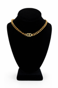 Gold titanium stainless steel.