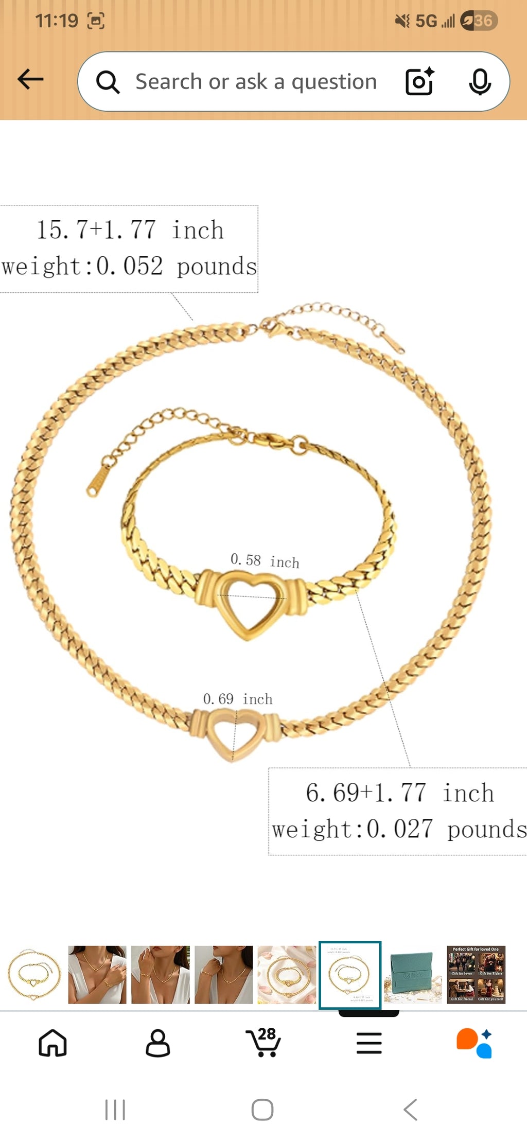 Classic Gold Curb Link Necklace with Heart Pendant