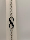 Stainless Steel Infinity  Chain Bracelet 7'5, 18mm